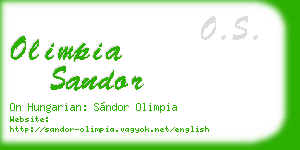 olimpia sandor business card