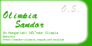 olimpia sandor business card